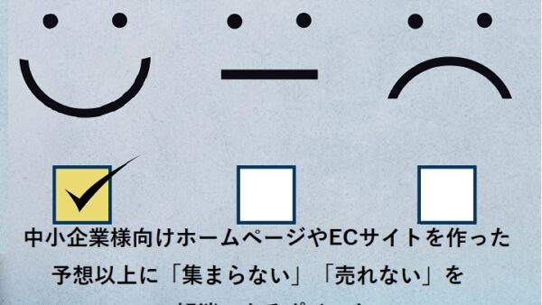 中小企業様向けホームページやECサイトを作ったけど予想以上に「集まらない」「売れない」を解消できるポイント