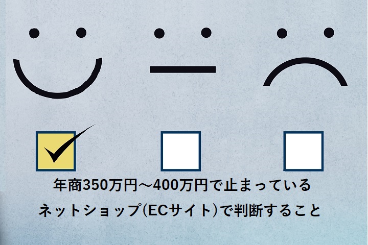 年商350万円～400万円で止まっているネットショップ(ECサイト)で判断すること